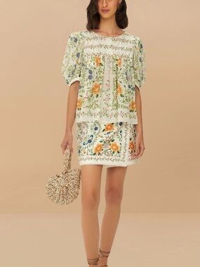 FARM RIO Floral Mini Skirt NWT!